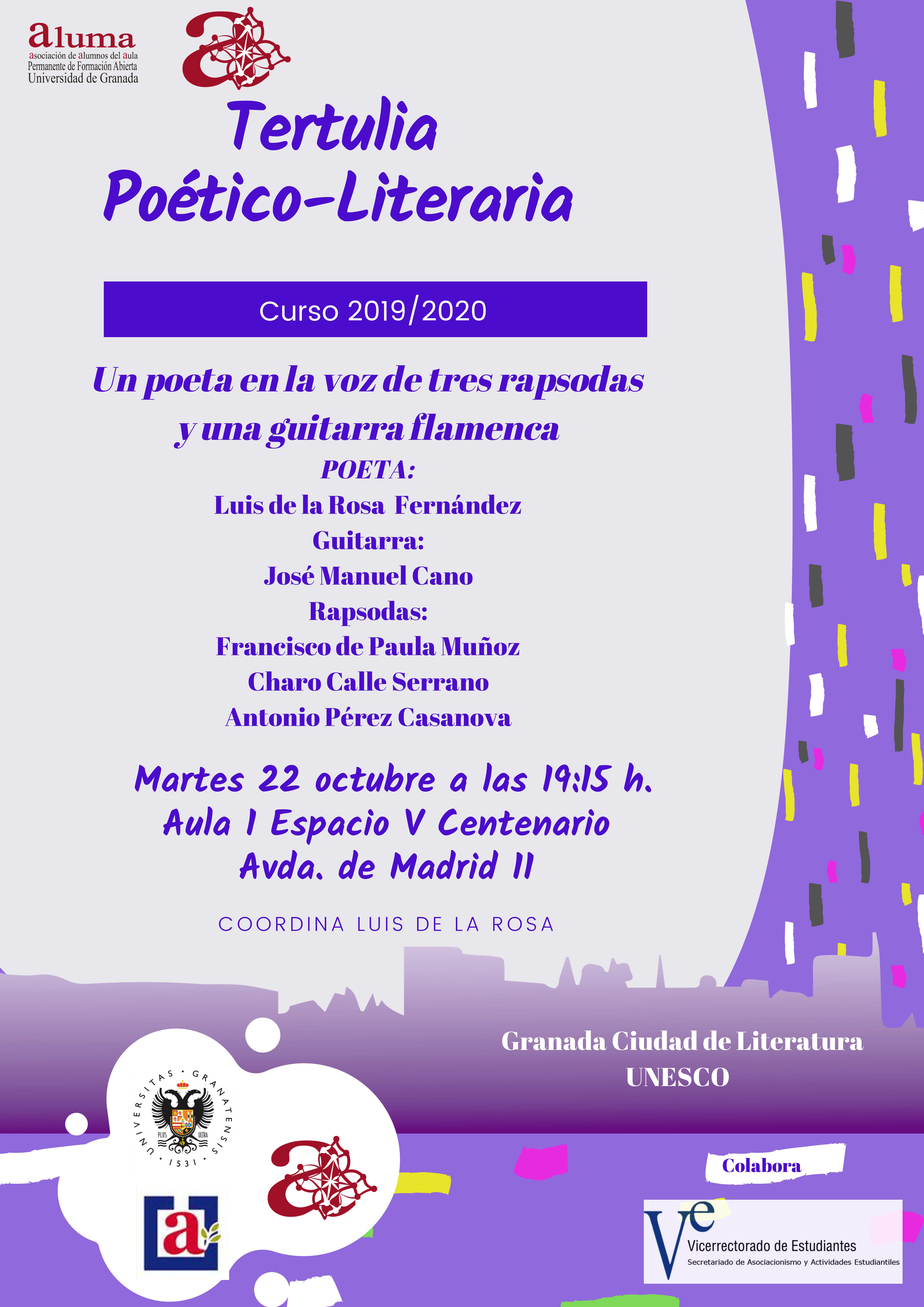 Tertulia Letrero Cartel Tertulia 22 octubre – ALUMA